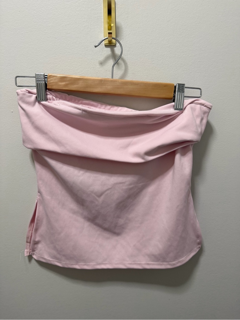 gaze Pink Strapless Fold-Over Camisole